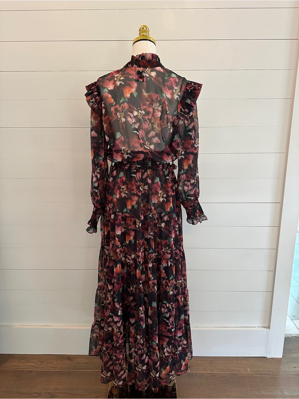 Misa Los Angeles Floral Long-Sleeve Maxi Dress in Multi-Color - Picture 4 of 9